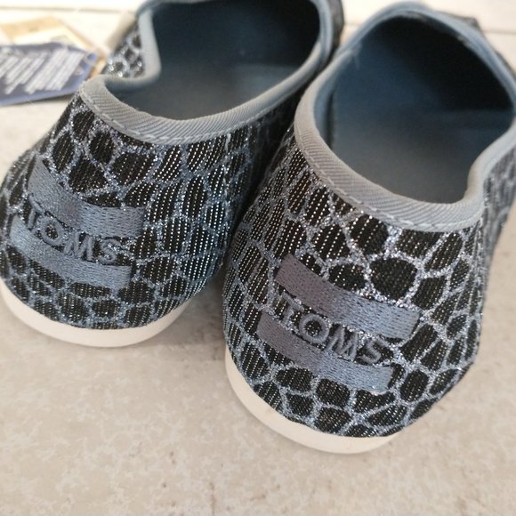 Toms Alpargata Citadel Blue Animal Printed Glitter - Picture 2 of 6